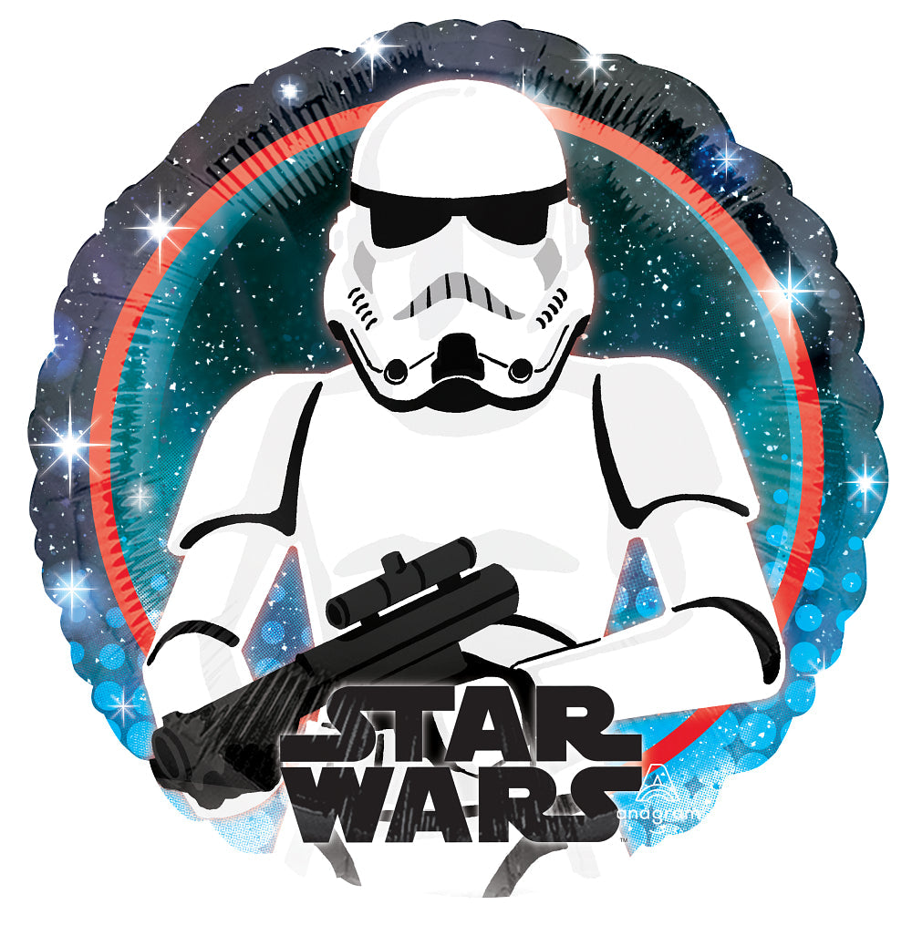 18" Star Wars Galaxy Stormtrooper Foil Balloon ( Inflated )
