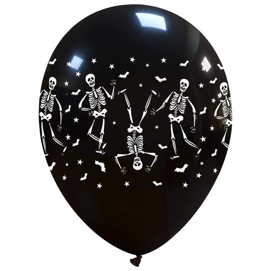 12" Skeletons Around Cattex Brand Latex Balloons