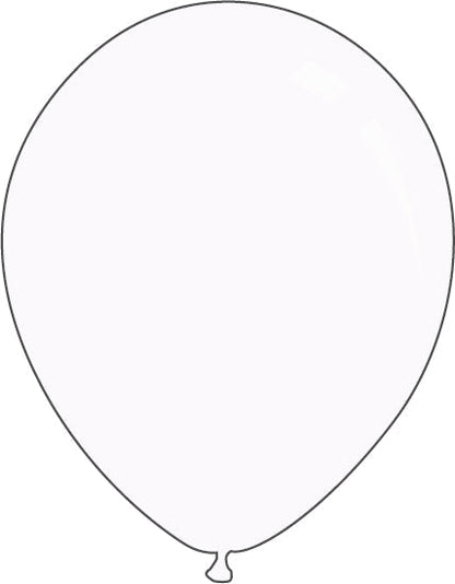 12" Standard White Decomex Latex Balloons