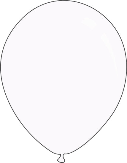 12" Standard White Decomex Latex Balloons