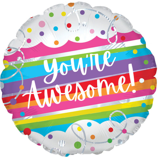 17" You're Awesome Foil Balloon ( Inflated )