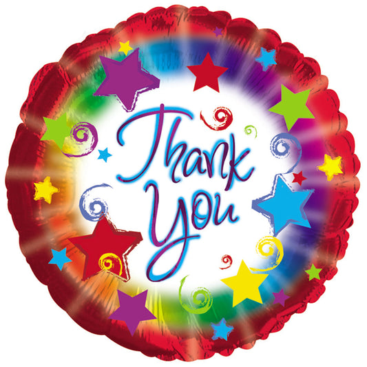 18" Thank You Stars Balloon ( Inflated )