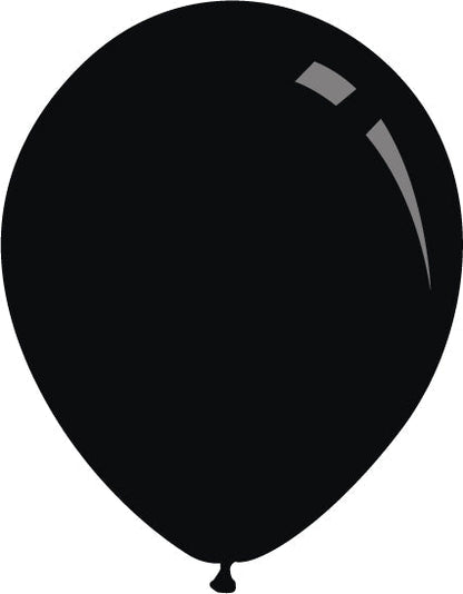 12" Standard Black Decomex Latex Balloons