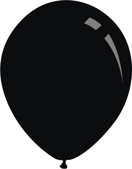 12" Standard Black Decomex Latex Balloons