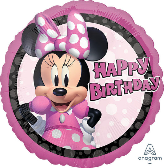 18" Minnie Mouse Forever Birthday Foil Balloon ( Inflated )