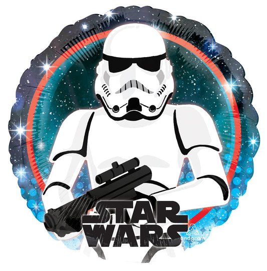 18" Star Wars Galaxy Stormtrooper Foil Balloon ( Inflated )